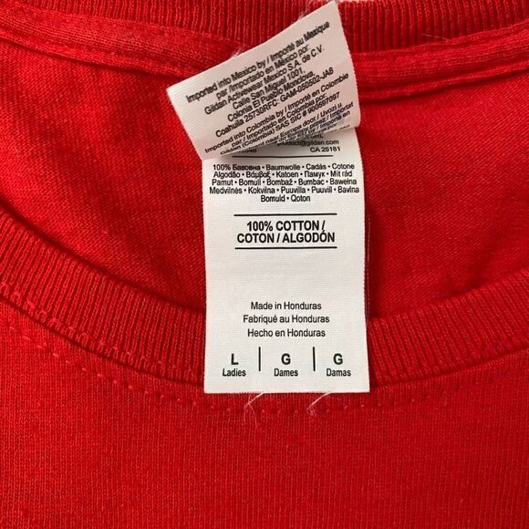 Ohio state buckeyes women L 100% cotton Crewneck shortsleeve tshirt red - Picture 5 of 9